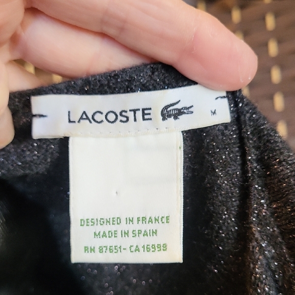Lacoste Black Sparkle Sweater - Picture 2 of 7